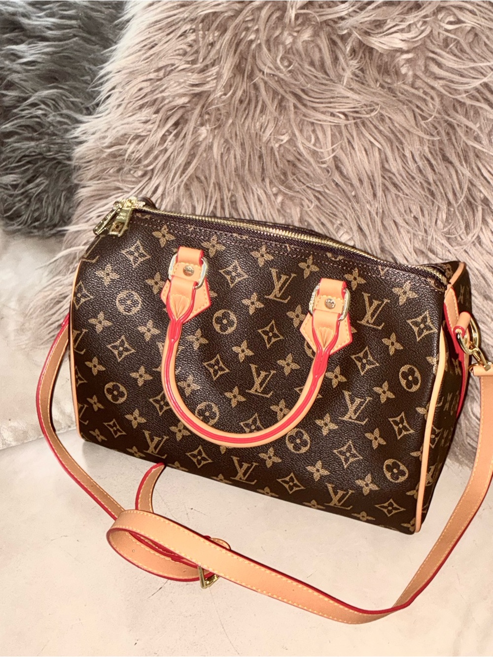 Large Brown Monogram Speedy Bandoulière